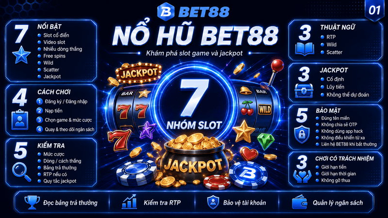 Nổ Hũ BET88 – Khám Phá Kho Slot Game Và Jackpot